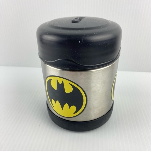 Batman Thermos Small 10 oz Insulated Stainless Steel Black & Silver - Picture 4 of 8